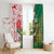 South Africa and England Rugby Window Curtain Springboks Mascot With Red Rose