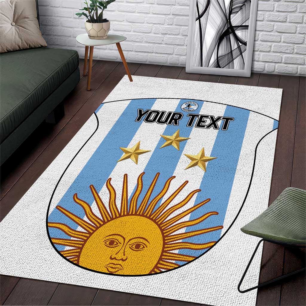 Custom Argentina Football Area Rug Vamos Vamos Argentina