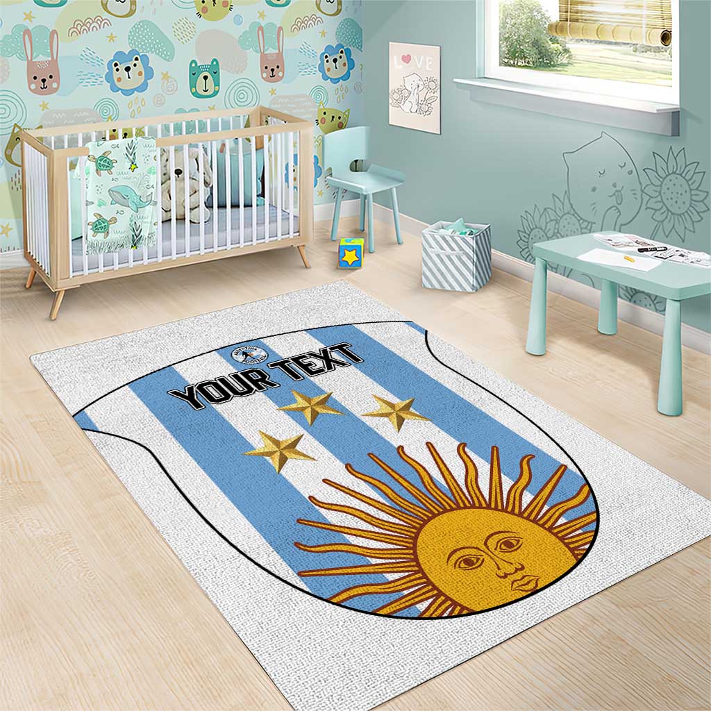 Custom Argentina Football Area Rug Vamos Vamos Argentina