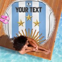 Custom Argentina Football Beach Blanket Vamos Vamos Argentina