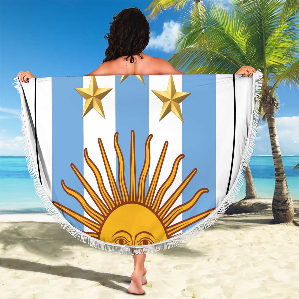 Custom Argentina Football Beach Blanket Vamos Vamos Argentina