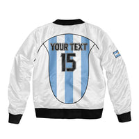 Custom Argentina Football Bomber Jacket Vamos Vamos Argentina