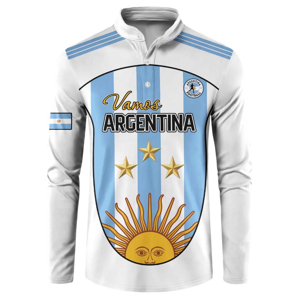 Custom Argentina Football Button Sweatshirt Vamos Vamos Argentina