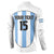 Custom Argentina Football Button Sweatshirt Vamos Vamos Argentina