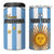 Custom Argentina Football 4 in 1 Can Cooler Tumbler Vamos Vamos Argentina
