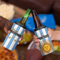 Custom Argentina Football 4 in 1 Can Cooler Tumbler Vamos Vamos Argentina