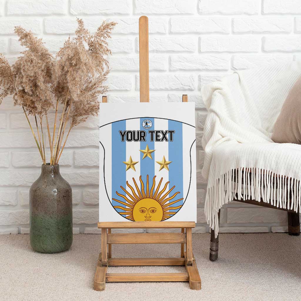 Custom Argentina Football Canvas Wall Art Vamos Vamos Argentina