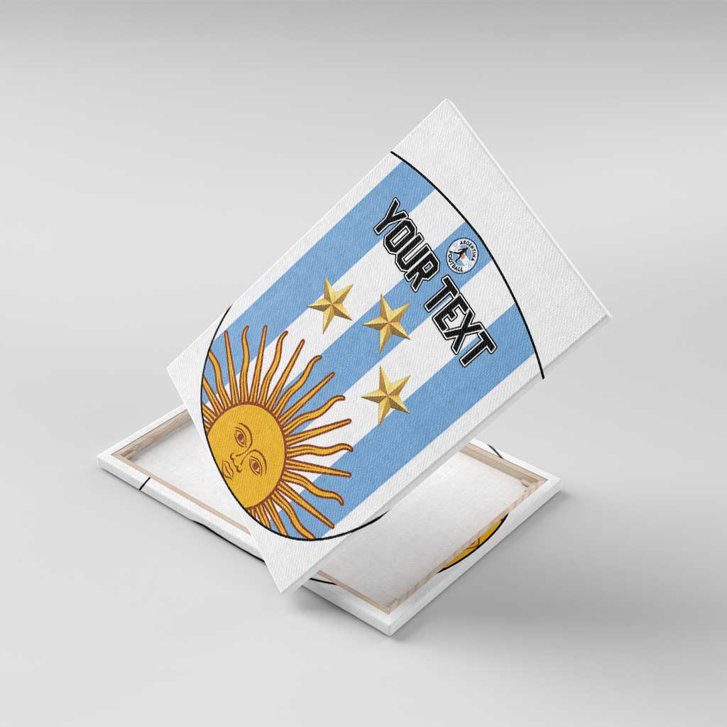 Custom Argentina Football Canvas Wall Art Vamos Vamos Argentina