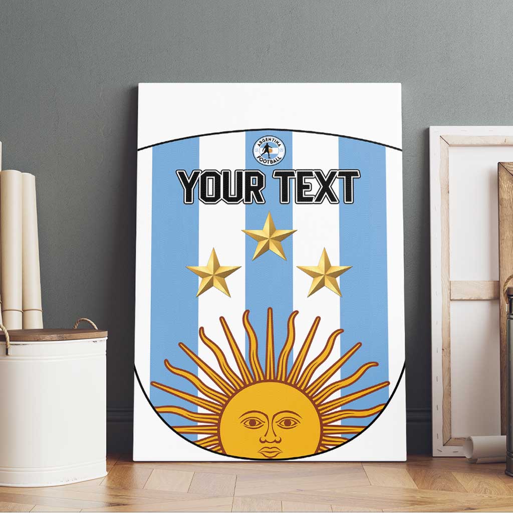 Custom Argentina Football Canvas Wall Art Vamos Vamos Argentina