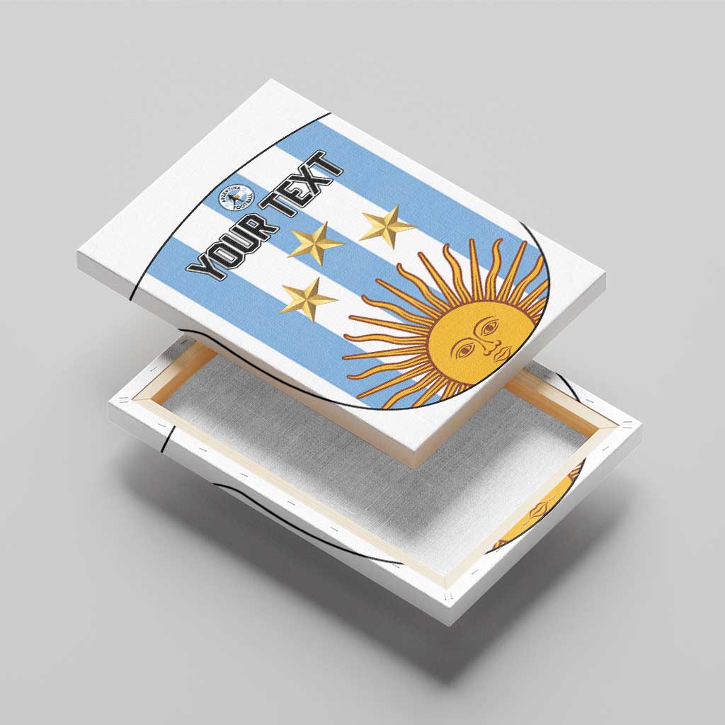 Custom Argentina Football Canvas Wall Art Vamos Vamos Argentina