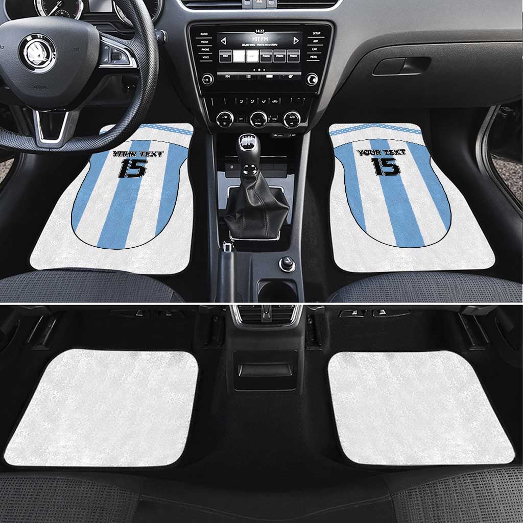 Custom Argentina Football Car Mats Vamos Vamos Argentina