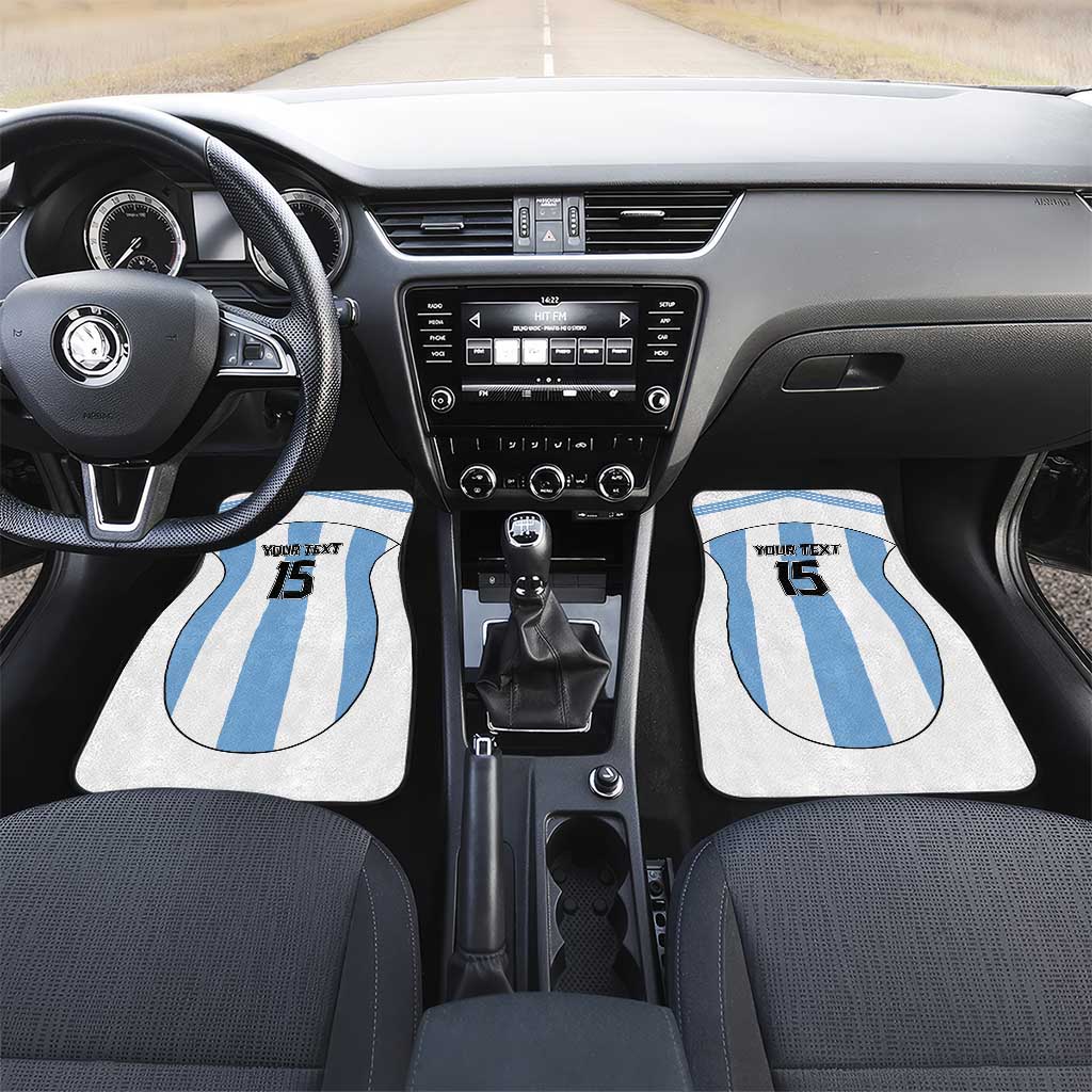 Custom Argentina Football Car Mats Vamos Vamos Argentina