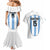 Custom Argentina Football Couples Matching Mermaid Dress and Hawaiian Shirt Vamos Vamos Argentina