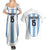 Custom Argentina Football Couples Matching Summer Maxi Dress and Hawaiian Shirt Vamos Vamos Argentina