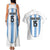 Custom Argentina Football Couples Matching Tank Maxi Dress and Hawaiian Shirt Vamos Vamos Argentina
