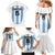 Custom Argentina Football Family Matching Mermaid Dress and Hawaiian Shirt Vamos Vamos Argentina