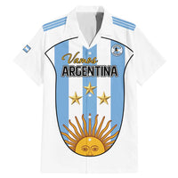 Custom Argentina Football Family Matching Mermaid Dress and Hawaiian Shirt Vamos Vamos Argentina
