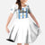 Custom Argentina Football Family Matching Off The Shoulder Long Sleeve Dress and Hawaiian Shirt Vamos Vamos Argentina