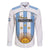 Custom Argentina Football Family Matching Off The Shoulder Long Sleeve Dress and Hawaiian Shirt Vamos Vamos Argentina