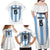 Custom Argentina Football Family Matching Off Shoulder Maxi Dress and Hawaiian Shirt Vamos Vamos Argentina