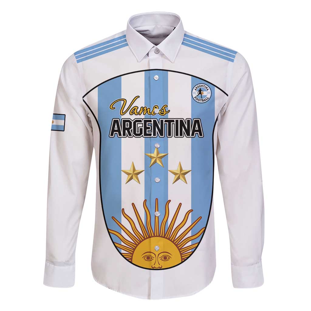 Custom Argentina Football Family Matching Off Shoulder Maxi Dress and Hawaiian Shirt Vamos Vamos Argentina