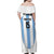 Custom Argentina Football Family Matching Off Shoulder Maxi Dress and Hawaiian Shirt Vamos Vamos Argentina