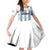 Custom Argentina Football Family Matching Off Shoulder Short Dress and Hawaiian Shirt Vamos Vamos Argentina
