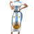 Custom Argentina Football Family Matching Short Sleeve Bodycon Dress and Hawaiian Shirt Vamos Vamos Argentina