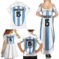 Custom Argentina Football Family Matching Summer Maxi Dress and Hawaiian Shirt Vamos Vamos Argentina