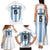 Custom Argentina Football Family Matching Tank Maxi Dress and Hawaiian Shirt Vamos Vamos Argentina