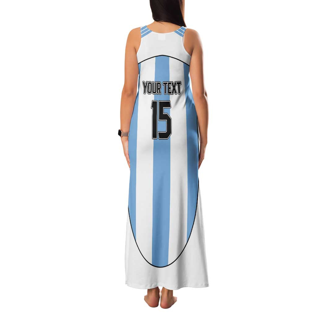 Custom Argentina Football Family Matching Tank Maxi Dress and Hawaiian Shirt Vamos Vamos Argentina