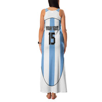 Custom Argentina Football Family Matching Tank Maxi Dress and Hawaiian Shirt Vamos Vamos Argentina