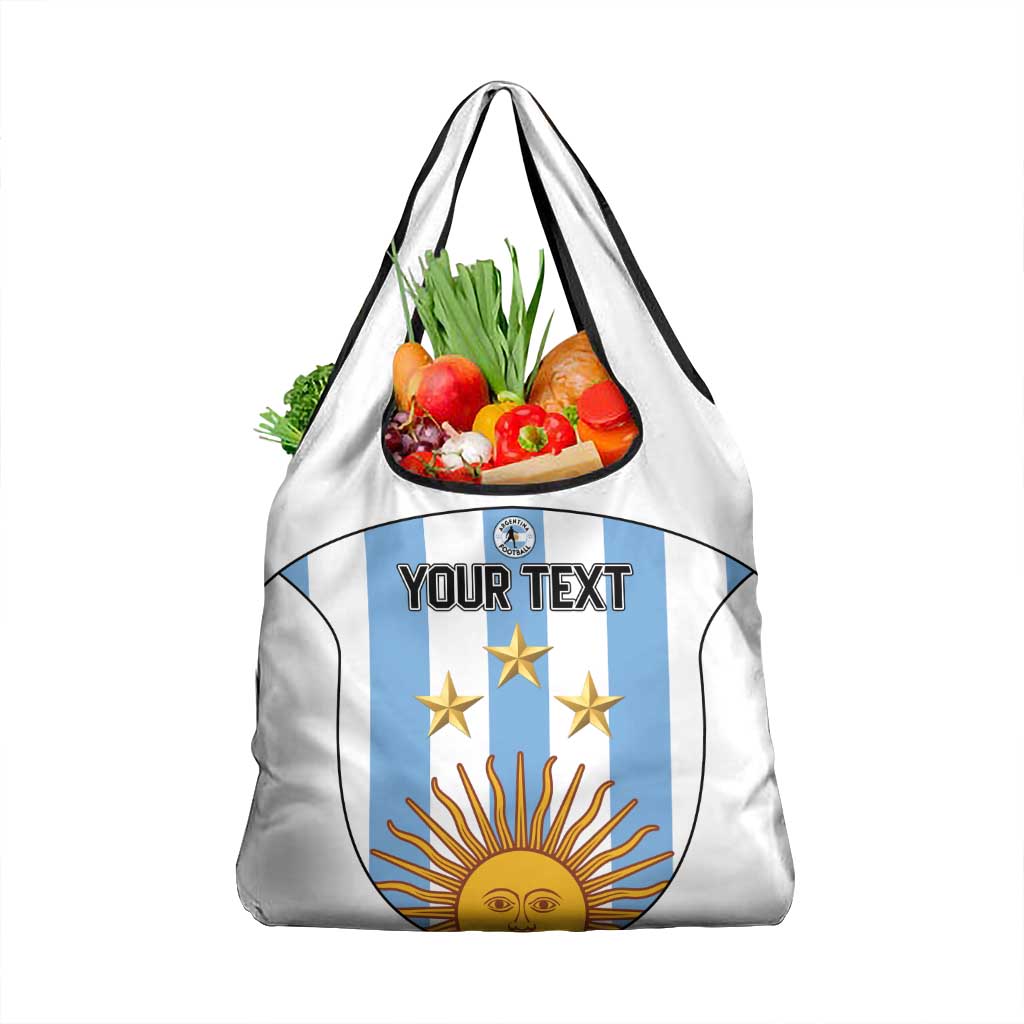 Custom Argentina Football Grocery Bag Vamos Vamos Argentina