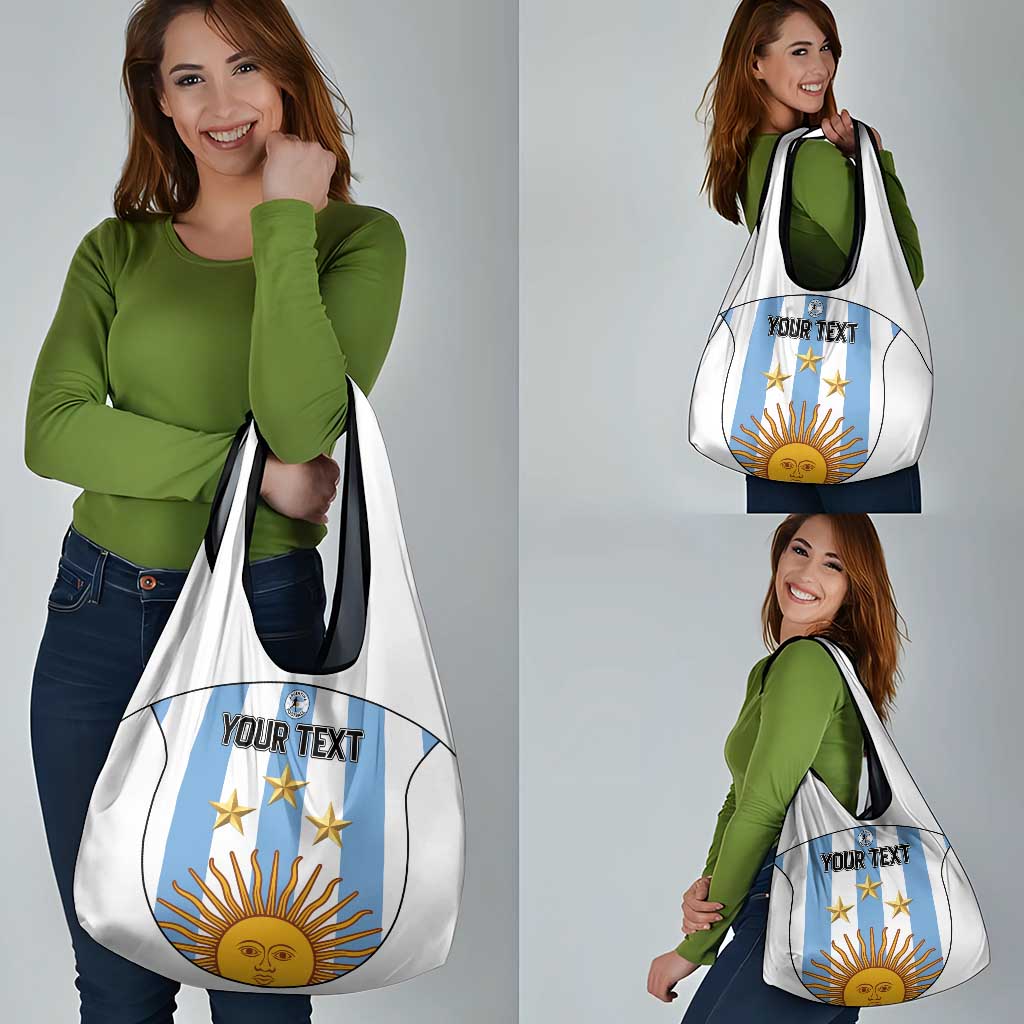 Custom Argentina Football Grocery Bag Vamos Vamos Argentina