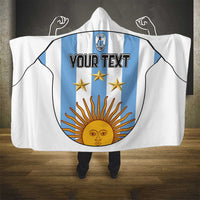 Custom Argentina Football Hooded Blanket Vamos Vamos Argentina