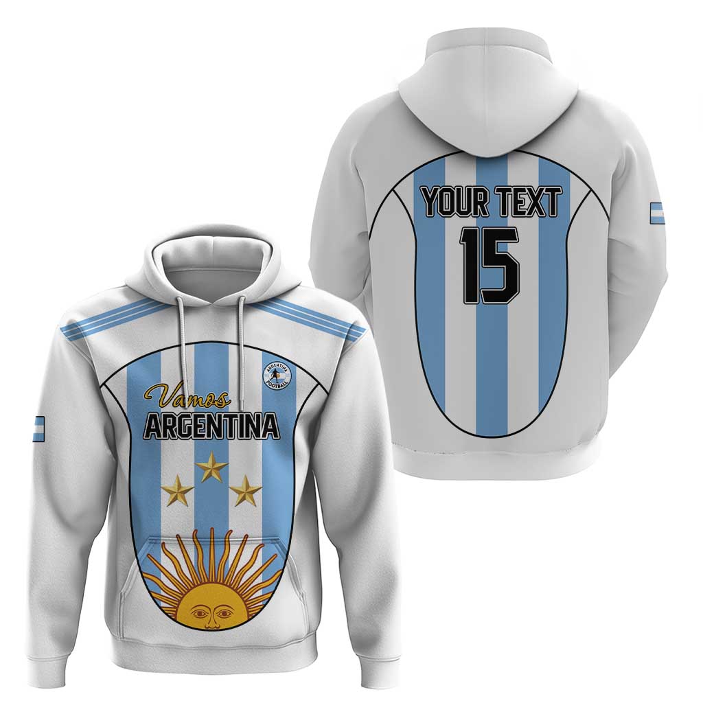 Custom Argentina Football Hoodie Vamos Vamos Argentina