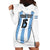 Custom Argentina Football Hoodie Dress Vamos Vamos Argentina