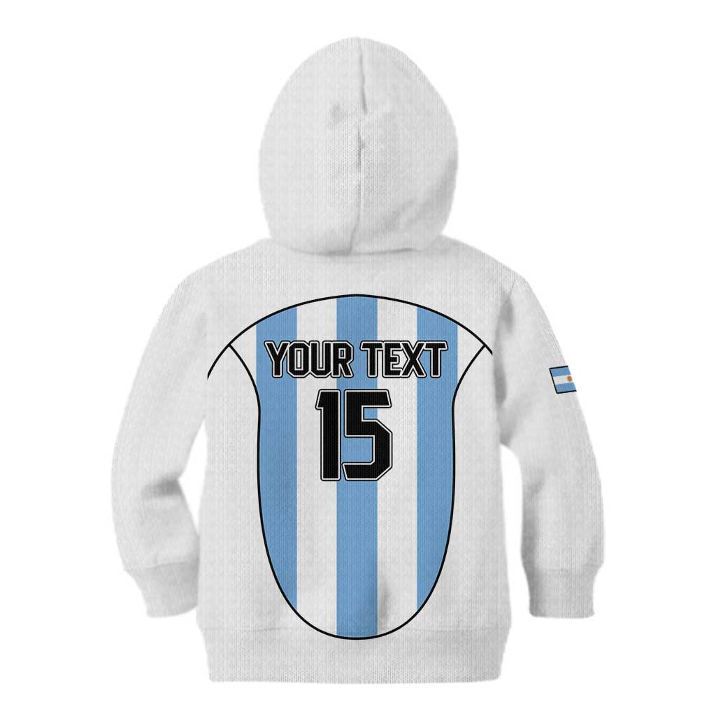 Custom Argentina Football Kid Hoodie Vamos Vamos Argentina