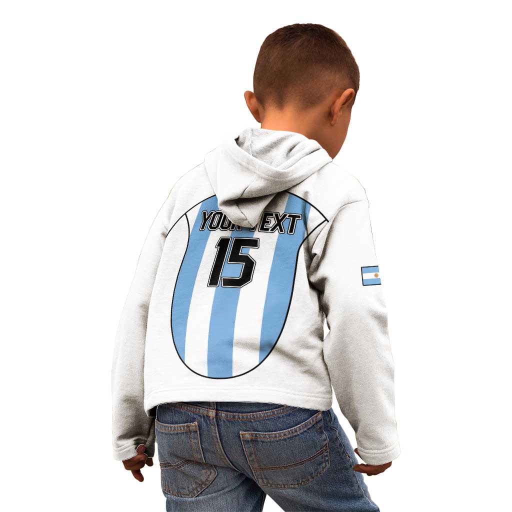 Custom Argentina Football Kid Hoodie Vamos Vamos Argentina