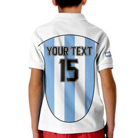 Custom Argentina Football Kid Polo Shirt Vamos Vamos Argentina