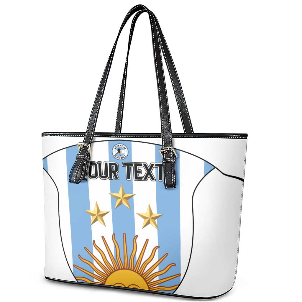 Custom Argentina Football Leather Tote Bag Vamos Vamos Argentina