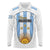 Custom Argentina Football Long Sleeve Polo Shirt Vamos Vamos Argentina