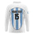 Custom Argentina Football Long Sleeve Polo Shirt Vamos Vamos Argentina