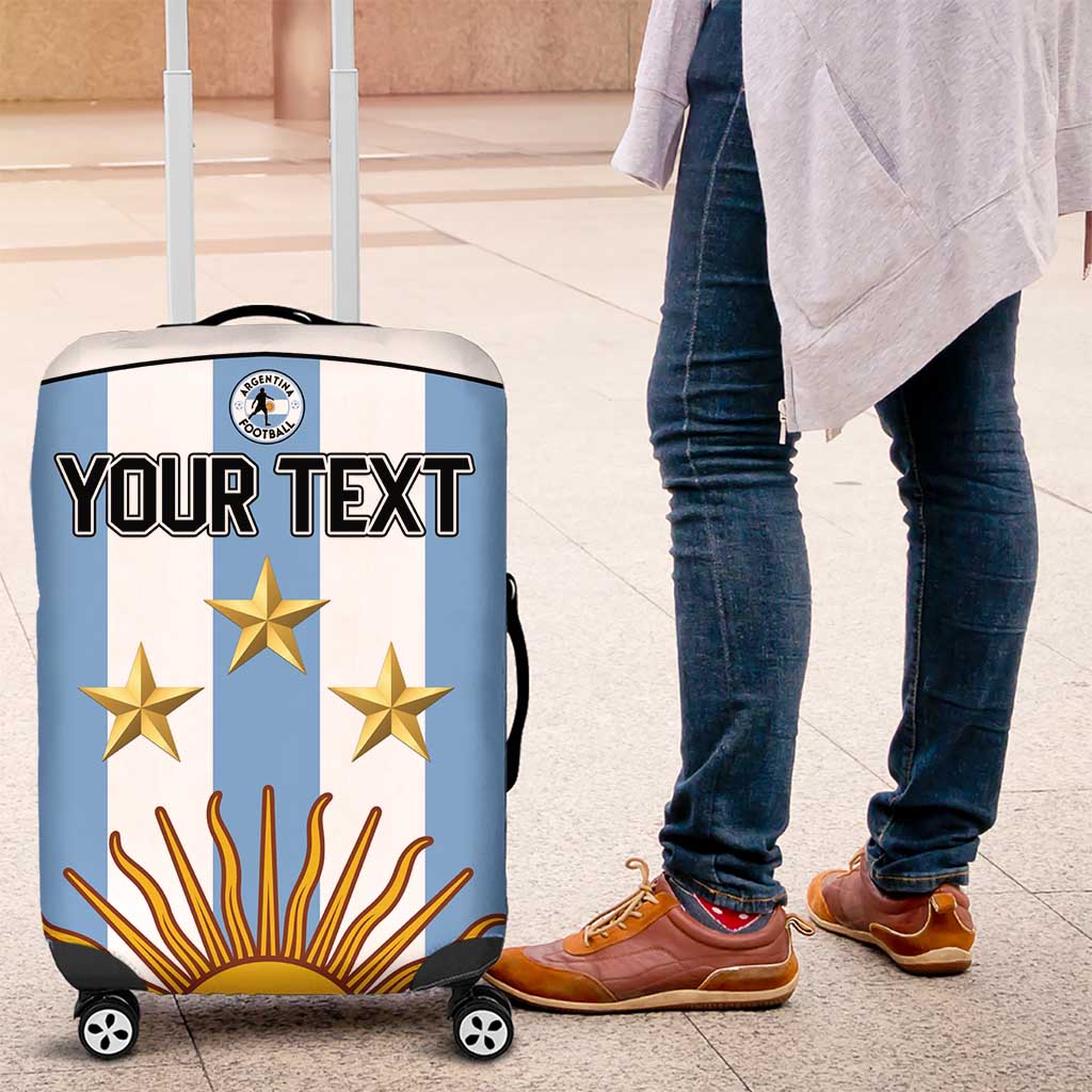 Custom Argentina Football Luggage Cover Vamos Vamos Argentina