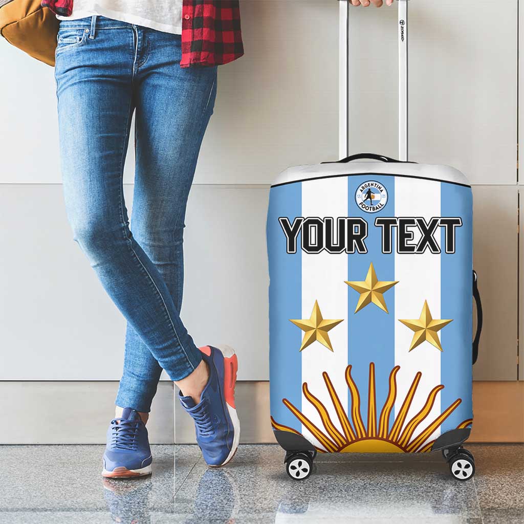 Custom Argentina Football Luggage Cover Vamos Vamos Argentina