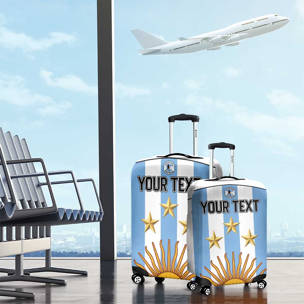 Custom Argentina Football Luggage Cover Vamos Vamos Argentina