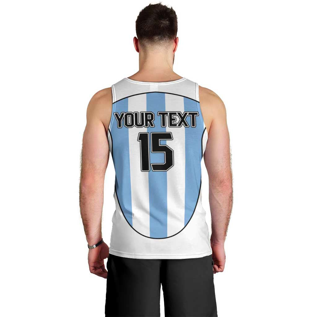 Custom Argentina Football Men Tank Top Vamos Vamos Argentina