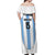 Custom Argentina Football Off Shoulder Maxi Dress Vamos Vamos Argentina