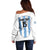 Custom Argentina Football Off Shoulder Sweater Vamos Vamos Argentina