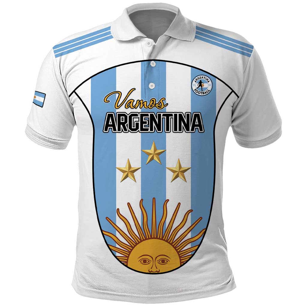 Custom Argentina Football Polo Shirt Vamos Vamos Argentina